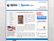 Tablet Screenshot of instituteforspineandsportscare.com